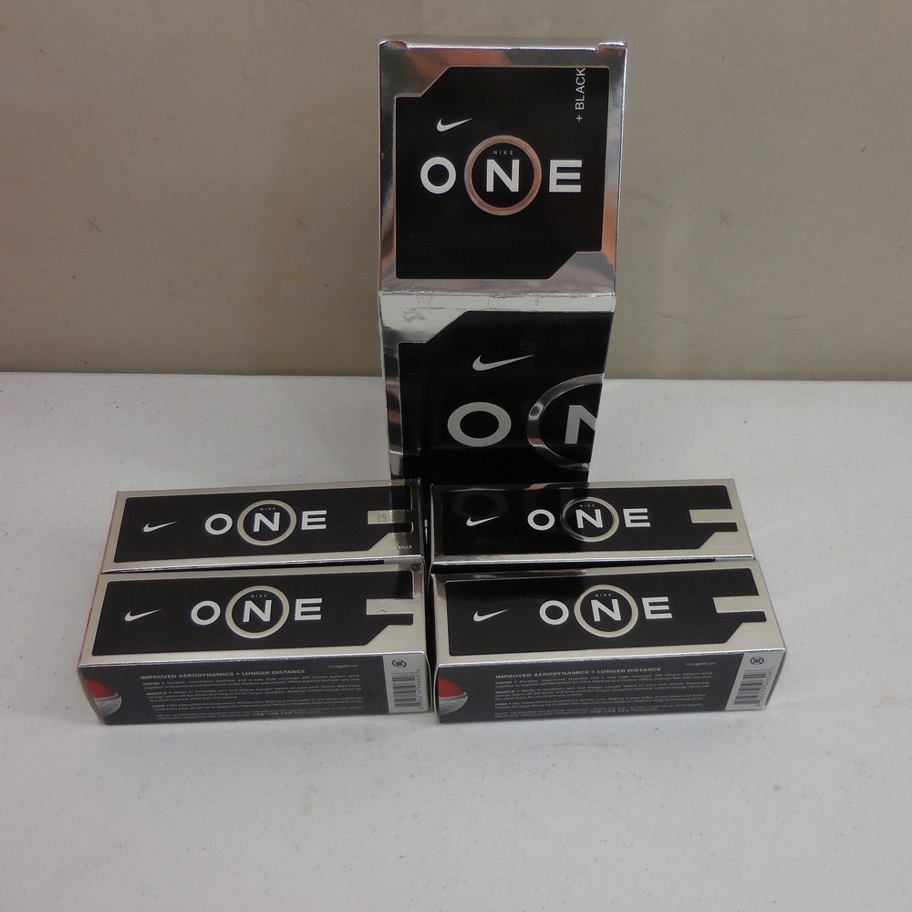 Nike One Black Premium Golf Balls 12 Pack New in Box Distance Control